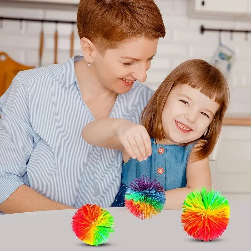 Vibrant Rainbow Sensory Fidget Balls