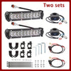 Motorcycle LED Headlight with Light Bar and On-Off Switch