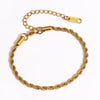 Gold-Plated Stainless Steel Link Bracelet