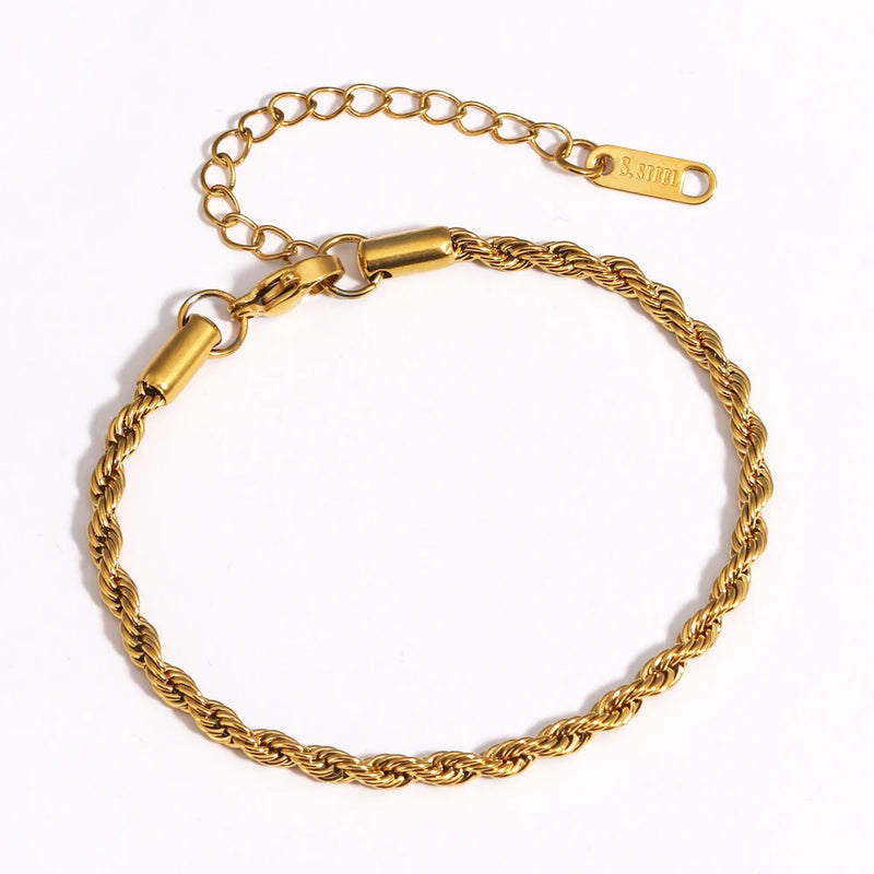 Gold-Plated Stainless Steel Link Bracelet