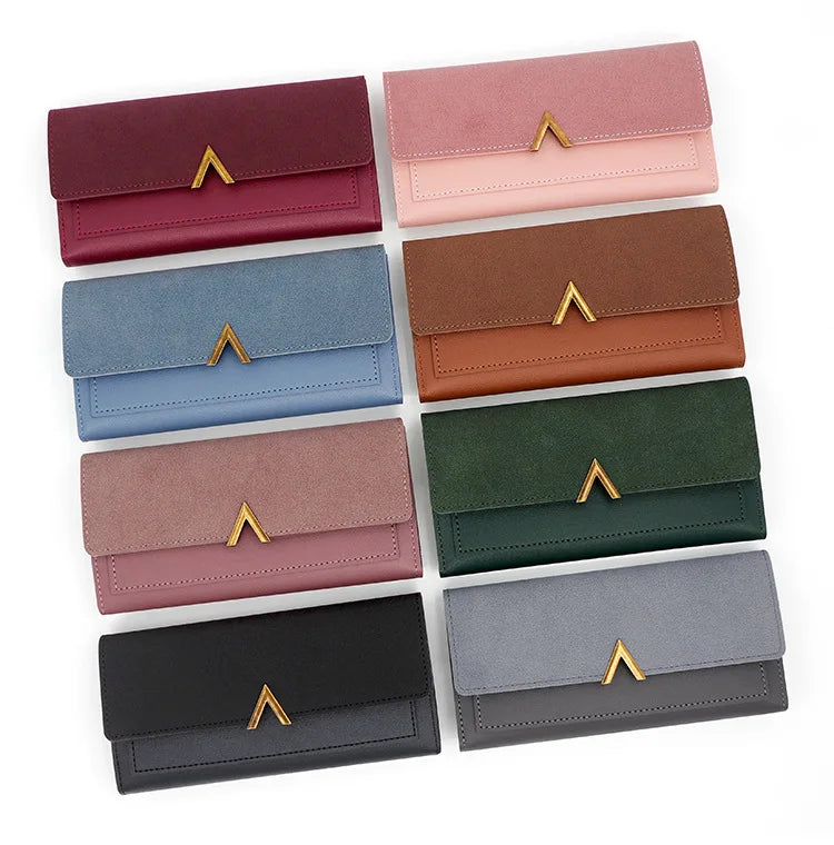 Women's Tri-Fold PU Leather Wallet with Coin Pocket