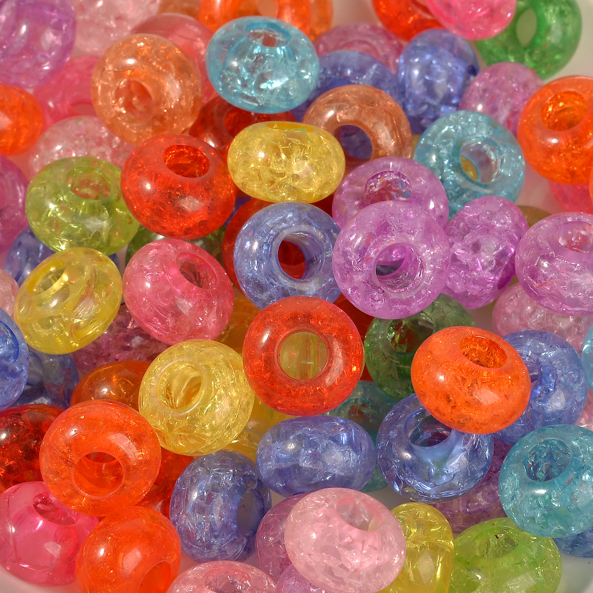 Mixed Rainbow Resin Spacer Beads for Jewelry Making