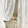 French Lace Sheer Curtains - White Tulle Voile Drapes for Bedroom & Living Room