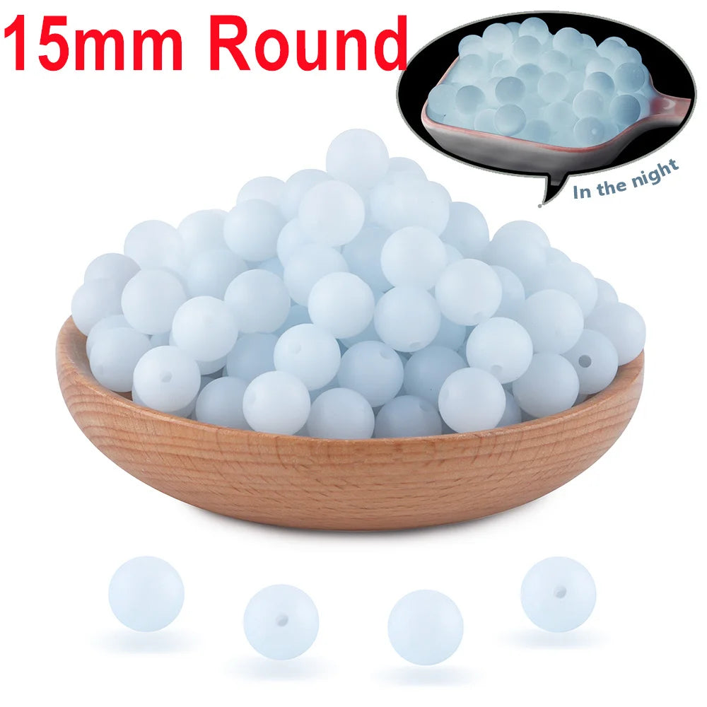 Glow-in-the-Dark Silicone Beads for Jewelry Making