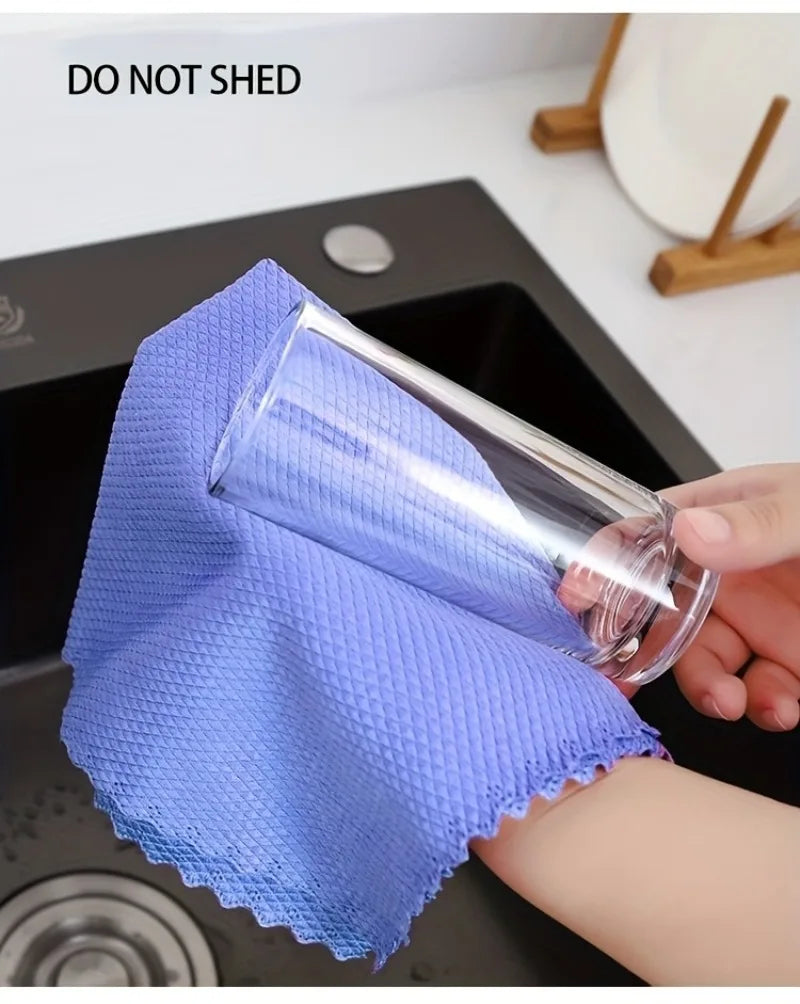 Streak-Free Glass Cleaning Cloths (Set of 3)