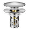 Universal Stainless Steel Sink Drain Filter with Spring-Loaded Stopper