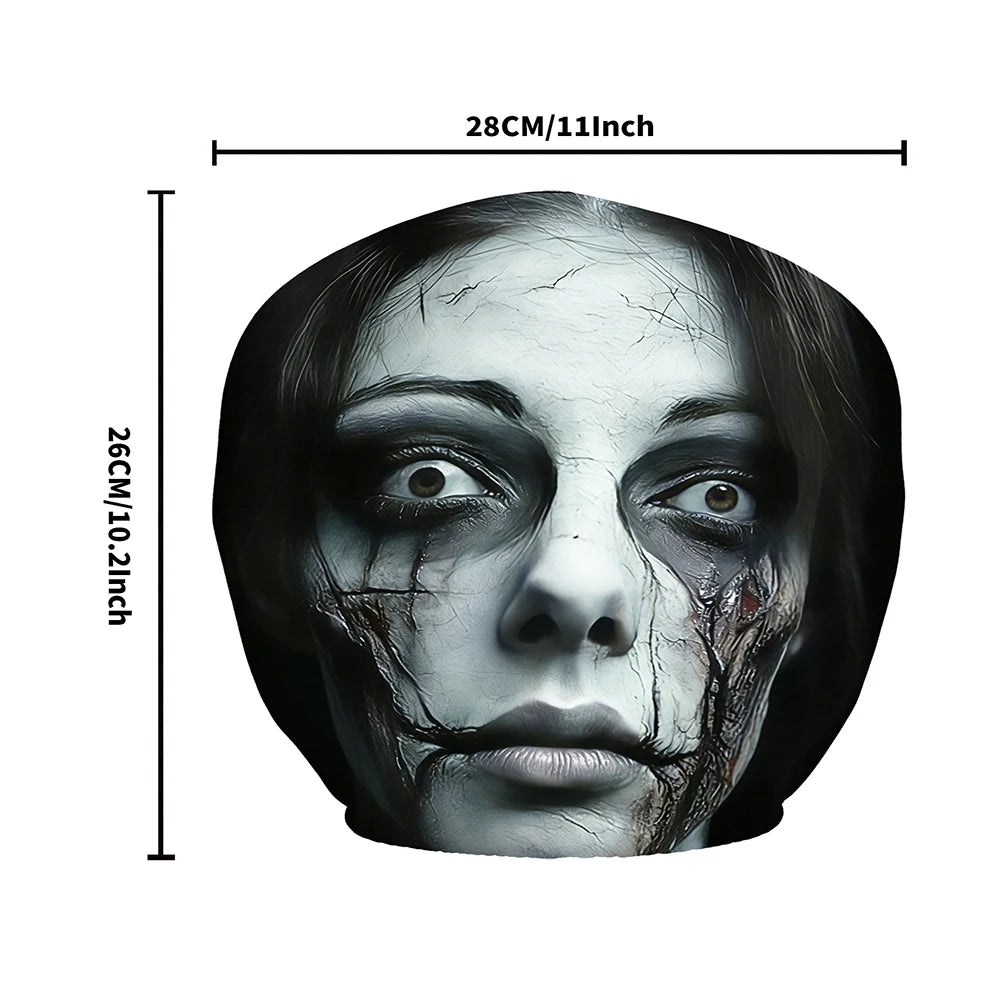 Ghost Face Car Headrest Covers (2-Pack) – Spooky Halloween Auto Decor