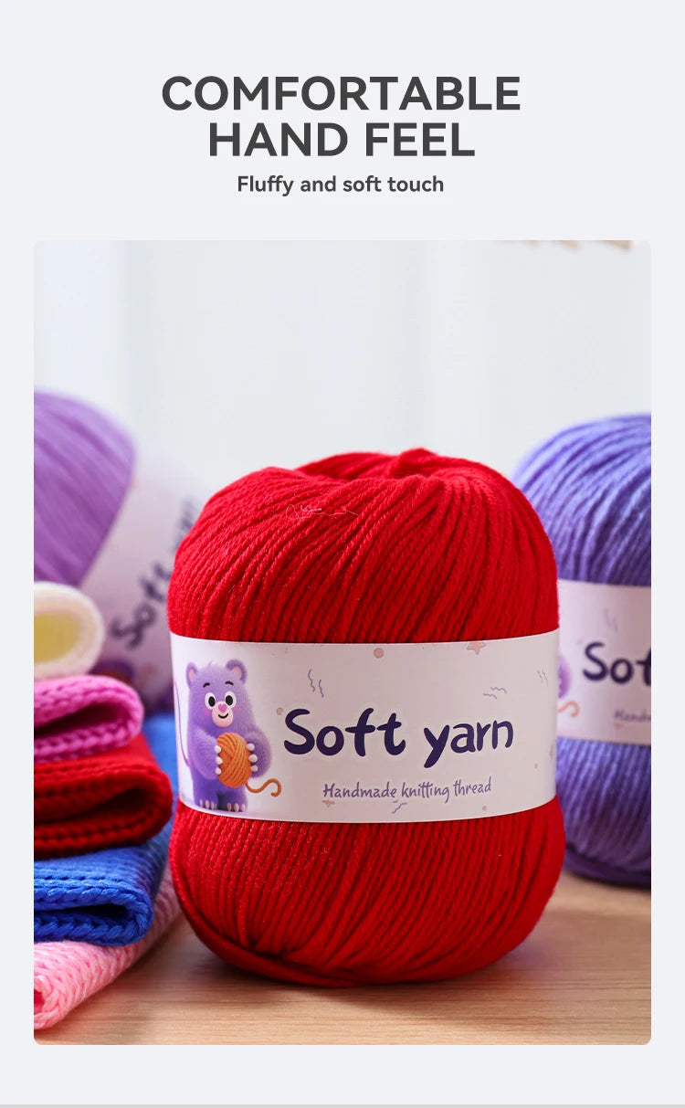Soft Acrylic Yarn Balls for Knitting – 300g
