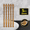 Carbide Four-Blade Serrated Drill Bit Set 6-10mm for Tile, Ceramic, and Stone