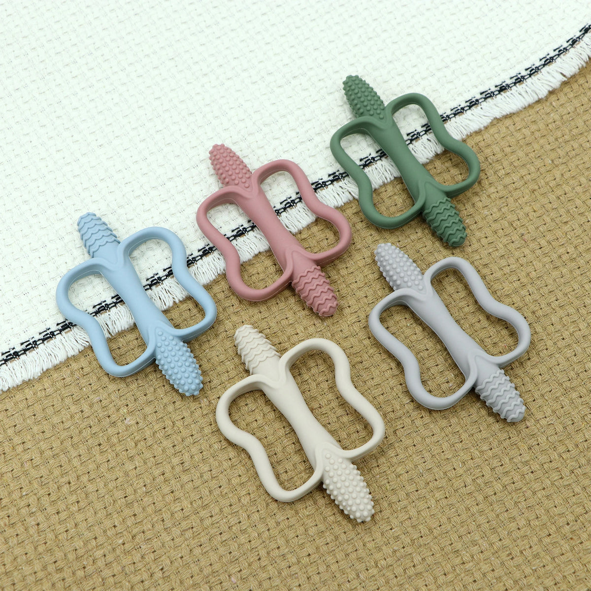 Silicone Teething Stick with Handle – Soft & Safe for Babies