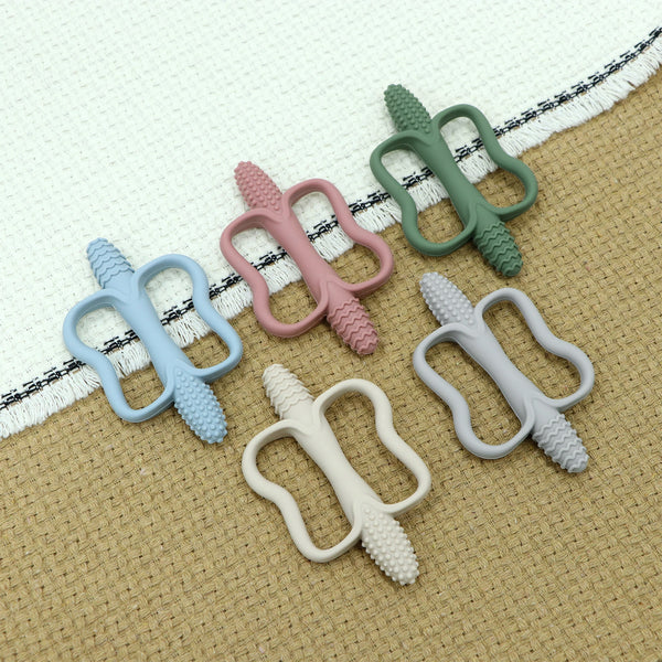 Silicone Teething Stick with Handle – Soft & Safe for Babies