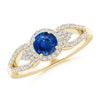 Pear-Cut Lab-Grown Ruby Halo Ring in Yellow Gold