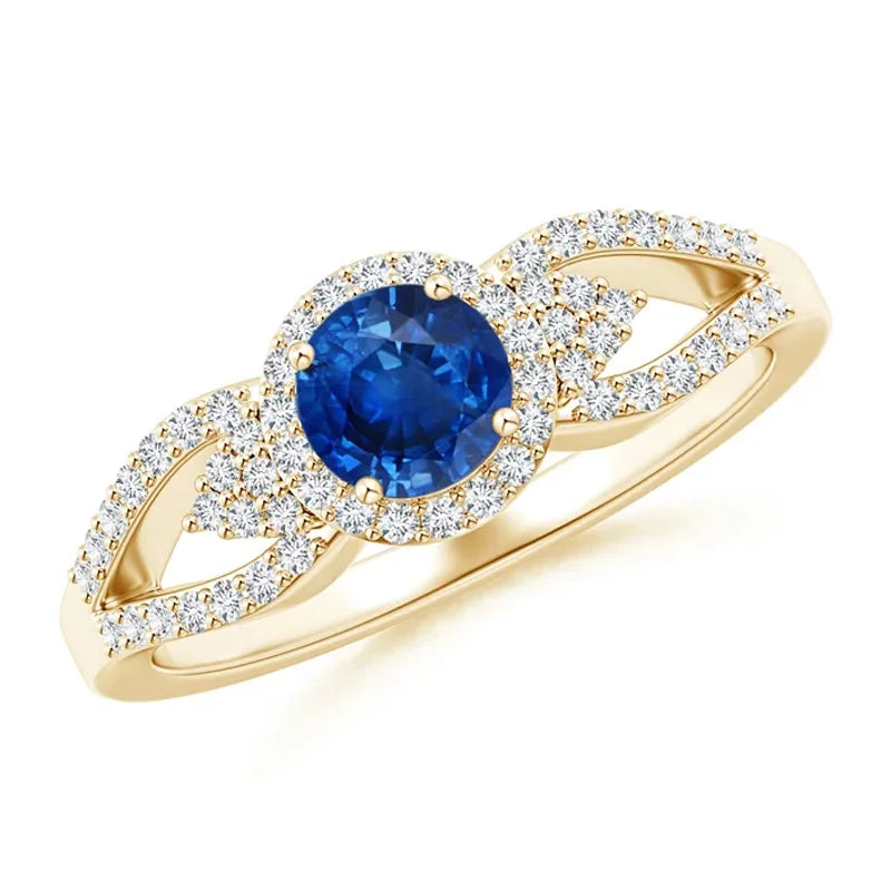 Pear-Cut Lab-Grown Ruby Halo Ring in Yellow Gold