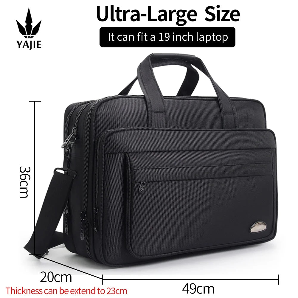 Durable Canvas Messenger Bag for Laptops Up to 19 Inches