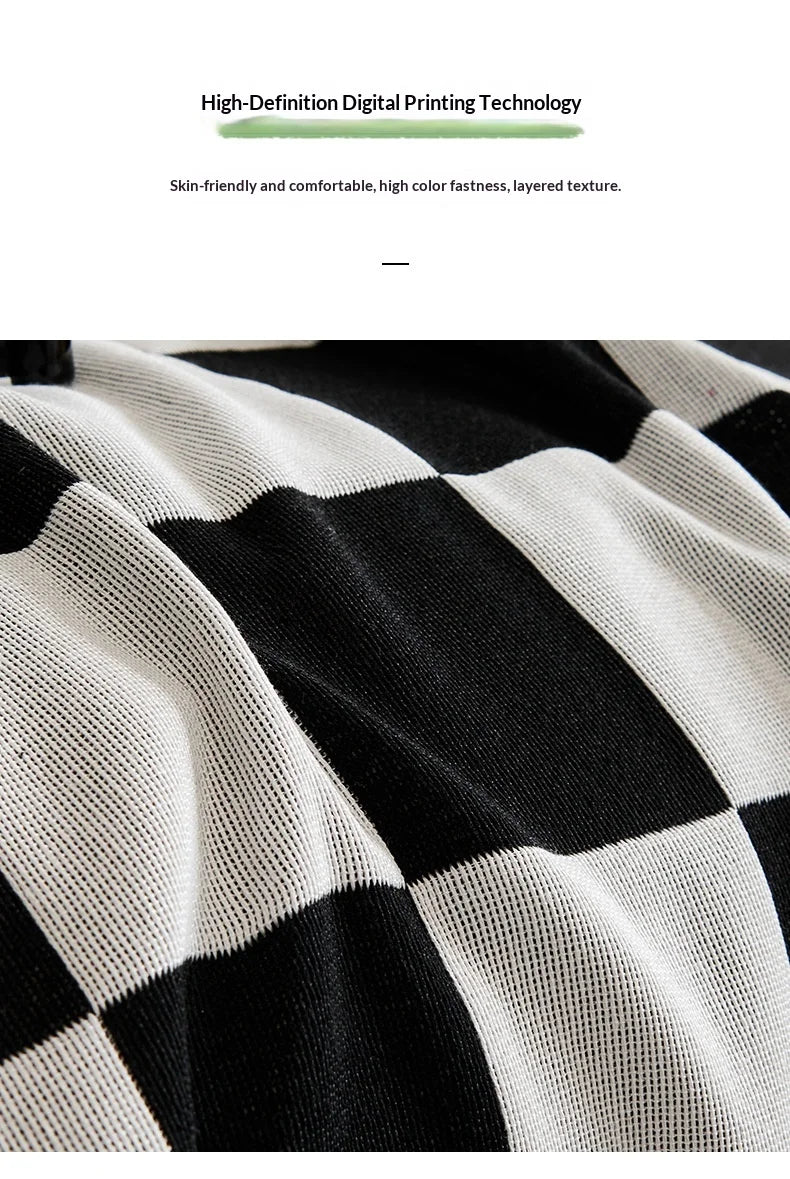 Checkerboard Jacquard Sofa Cover – Washable Nordic Style Slipcover