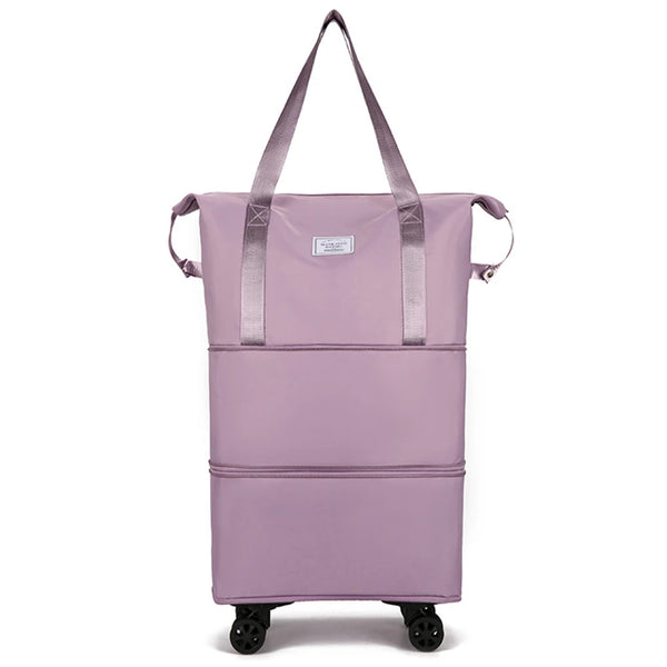 Collapsible Wheeled Duffle Bag with Dry-Wet Separation
