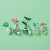 Mini Ceramic Vase Fridge Magnet with Artificial Flower Holder