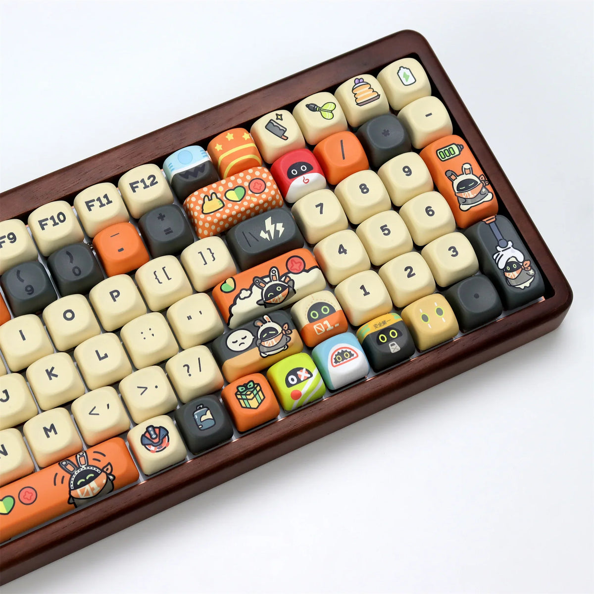 Cute Cartoon Cat Keycap Set – 133 PBT Keycaps for Mechanical Keyboards