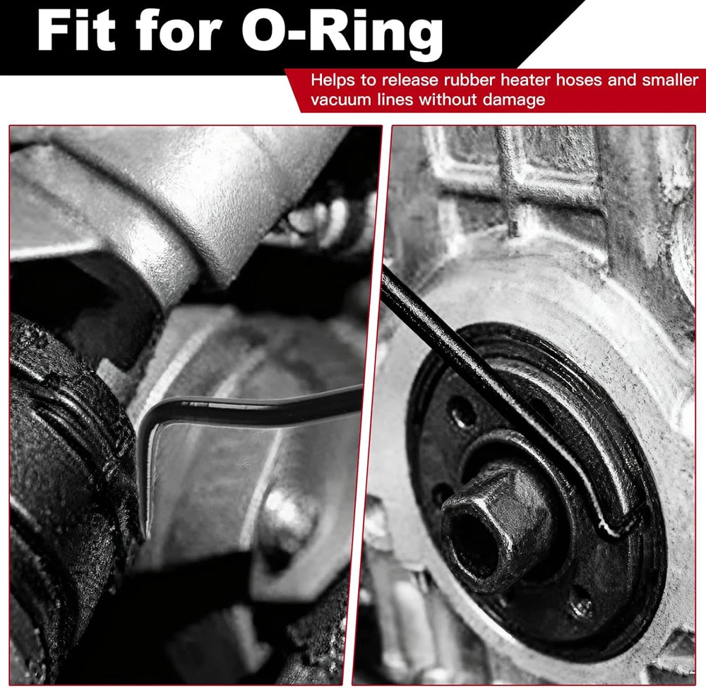 4-Piece Oil Seal Hook Removal Tool Set for O-Rings and Gaskets