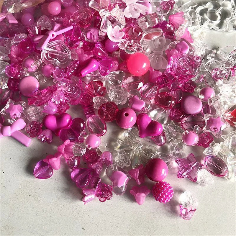 Colorful Acrylic Bead Mix for DIY Jewelry