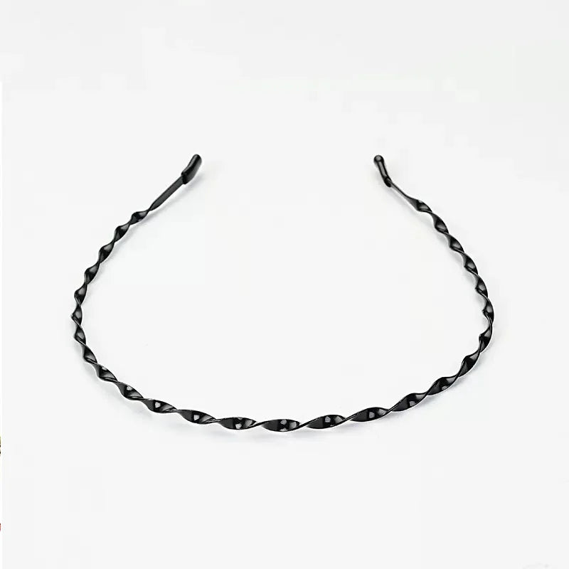 Schwarzes Metal-Elastband mit gewundener Form für lockiges Haar