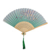 Traditional Folding Hand Fan with Bamboo Frame