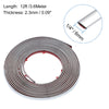 A coil of chrome car door edge guard trim strip with dimensions 12ft long and 2.3mm thick.