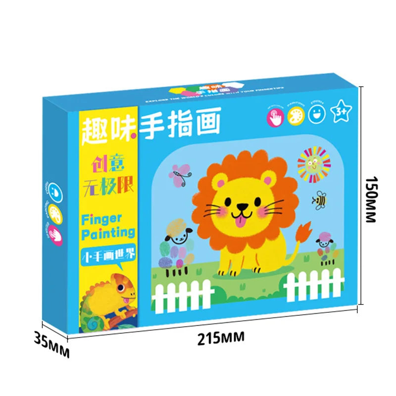 Kids Finger Paint Art Set with Stencils