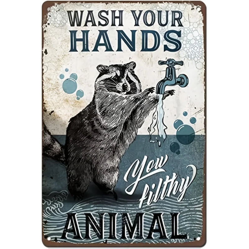 Vintage Metal Bathroom Sign - "This Is A Bathroom, Not An Internet Cafe"