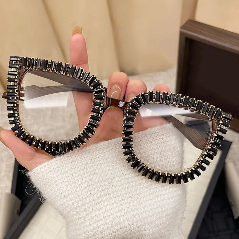 Rhinestone-Embellished Gradient Sunglasses