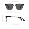 Lunettes de soleil rétro à monture demi-cadre