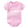 Funny Racing Baby Bodysuit - 'Watching Racing with Daddy' Newborn Romper