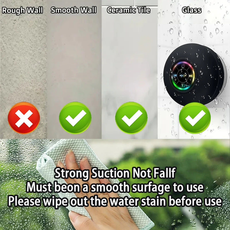 Portable Waterproof Bluetooth Speaker with LED Lights