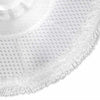 Close-up view of a white microfiber replacement mop cloth with a textured surface.