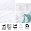 Mandala Boho Shower Curtain with Floral Print