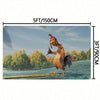 Chicken Joe Surfing Tapestry Wall Hanging