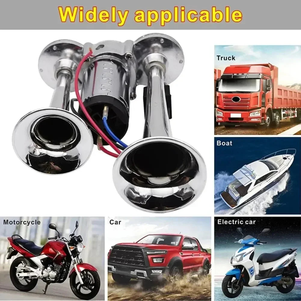 Dual Trumpet Air Horn Kit with Compressor