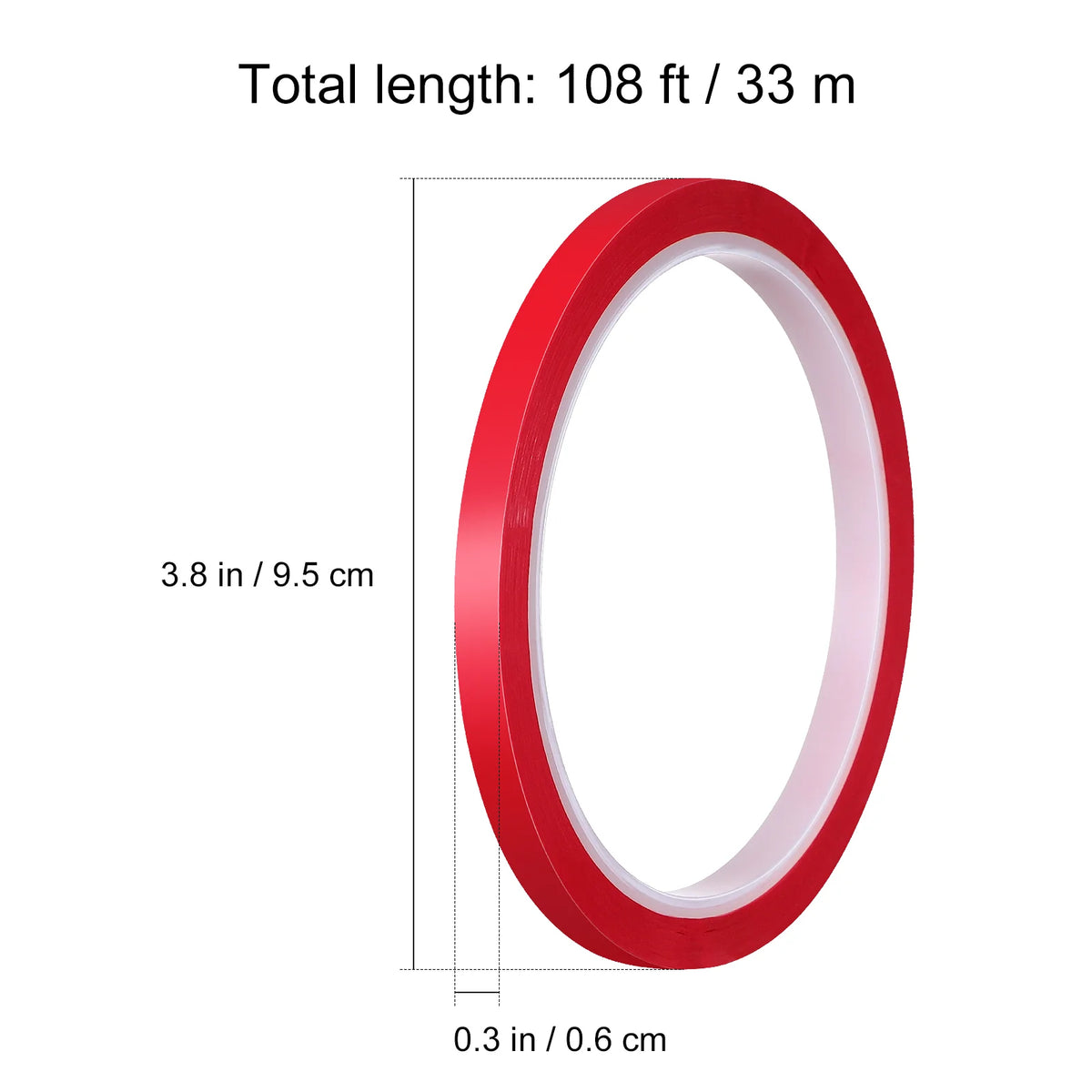 Red Glitter Car Decorative Stripe Tape