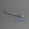 A close-up view of a light gray Uni ZENTO Quick-Dry Gel Pen with a 0.5mm tip.