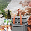 Insulated Double-Layer Lunch Tote with Shoulder Strap