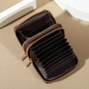 Vintage Zippered Card Holder Wallet with Coin Pocket