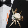 Champagne Ivory Artificial Rose Wedding Bouquet