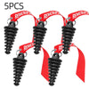 Five rubber exhaust wash plugs with removable tags for motorcycles and dirt bikes