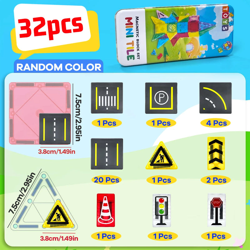 Magnetic Road Construction Set