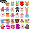 A collection of colorful ugly monster plush toys featuring various facial expressions and textures.