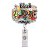 Glitter Acrylic Retractable ID Badge Reel