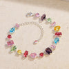 Colorful Crystal Choker Necklace with Gold Plating