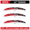 Three sets of 12 inch 300mm curved edge CR-V steel reciprocating saw blades for wood pruning.