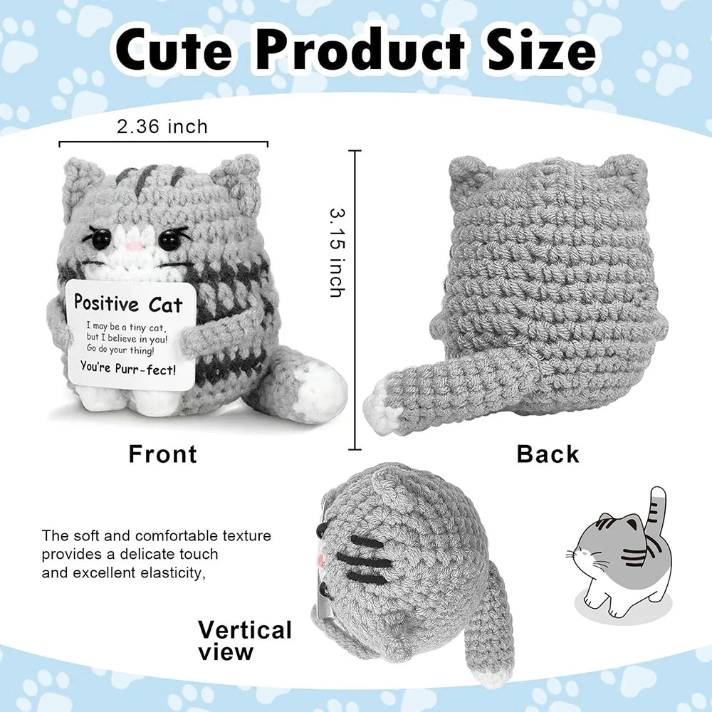 Handmade Crochet Amigurumi Doll with Love and Encouragement