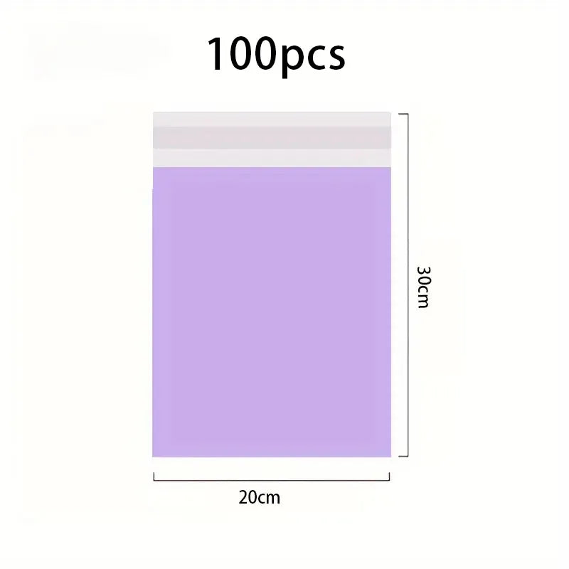 Purple Poly Mailer Envelopes with Self-Seal Adhesive (Set of 100)